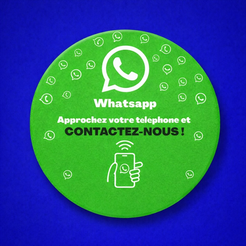 Plaque NFC adhésif WHATSAPP