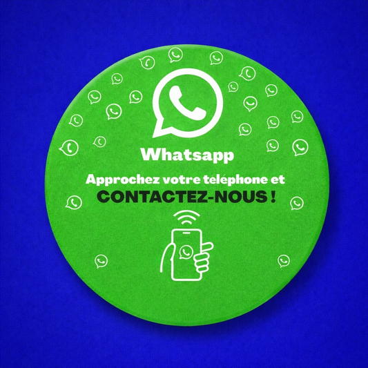 Plaque NFC adhésif WHATSAPP