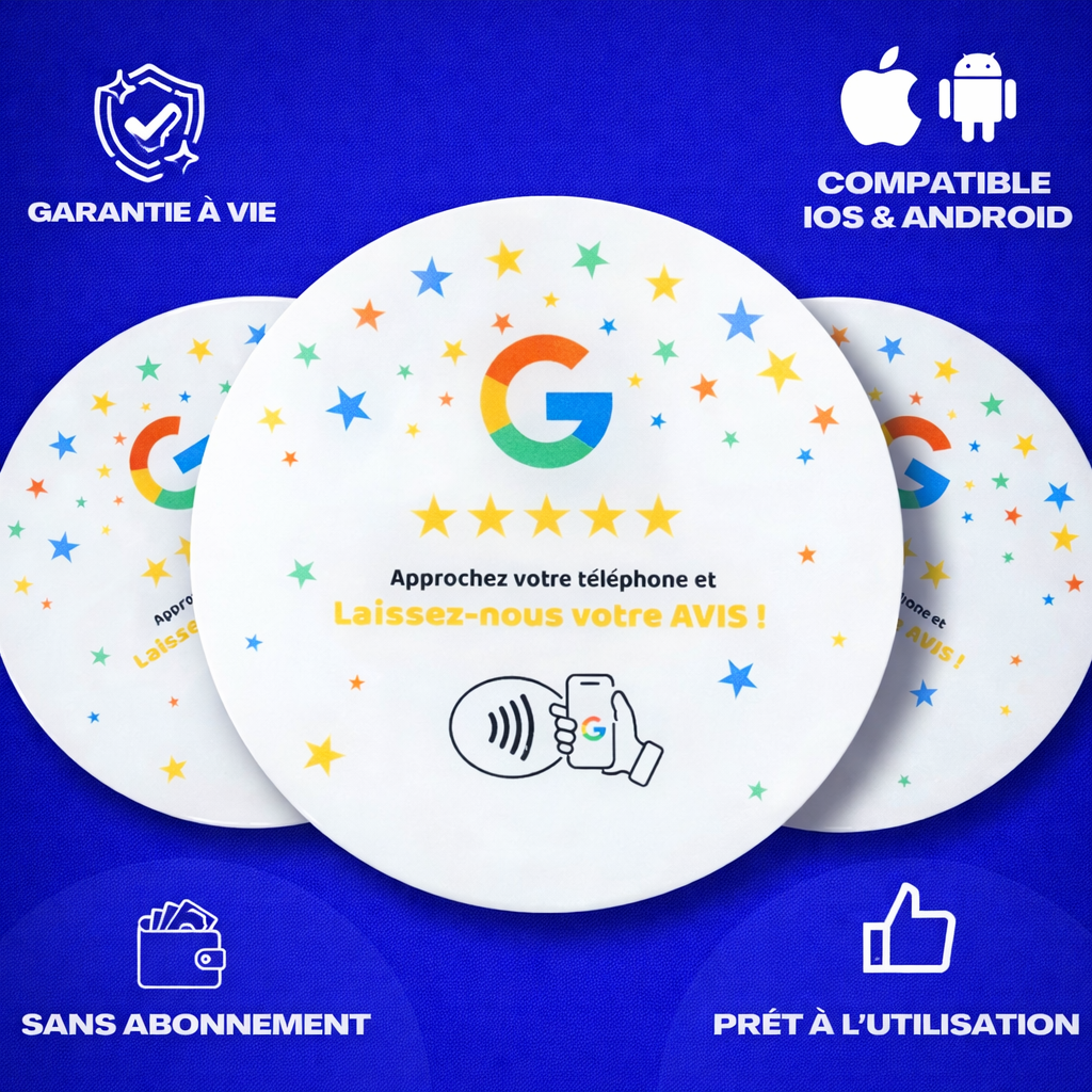Plaque NFC adhésif GOOGLE